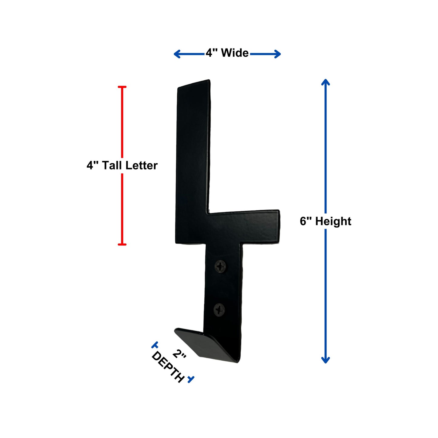 Bold letter wall hook dimensions