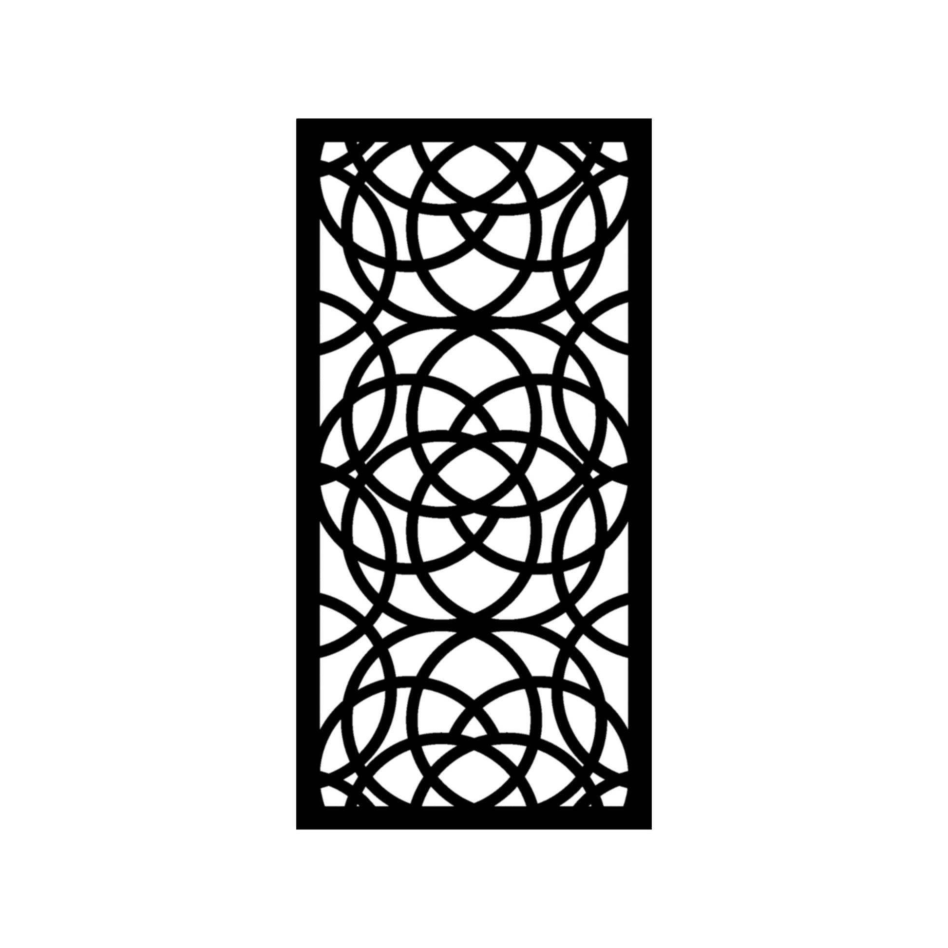 The Ellara Metal Wall Art on a white background presents a modern and minimalistic aesthetic with a bold, graphic appeal.