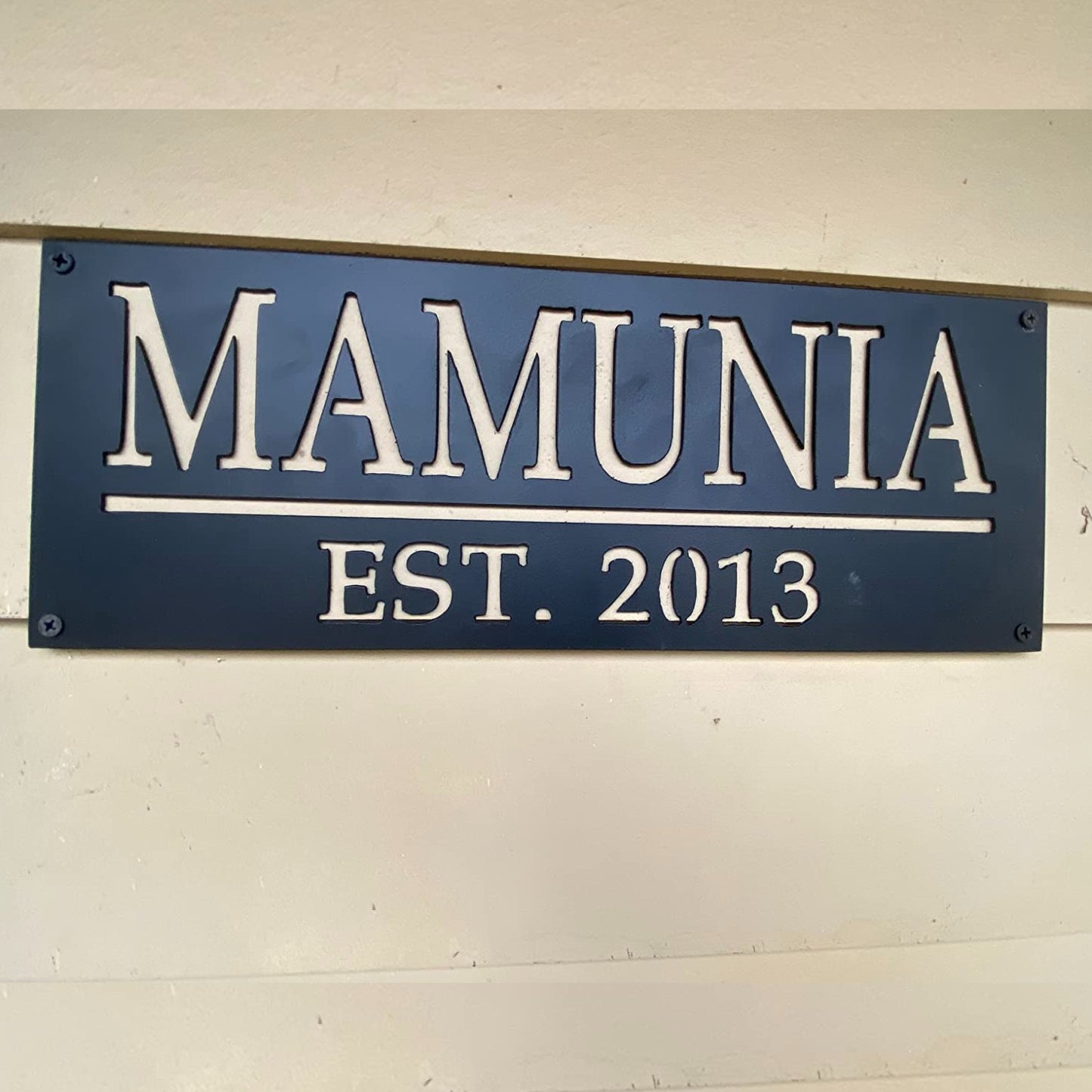 Custom Metal Family Name Established Date Sign