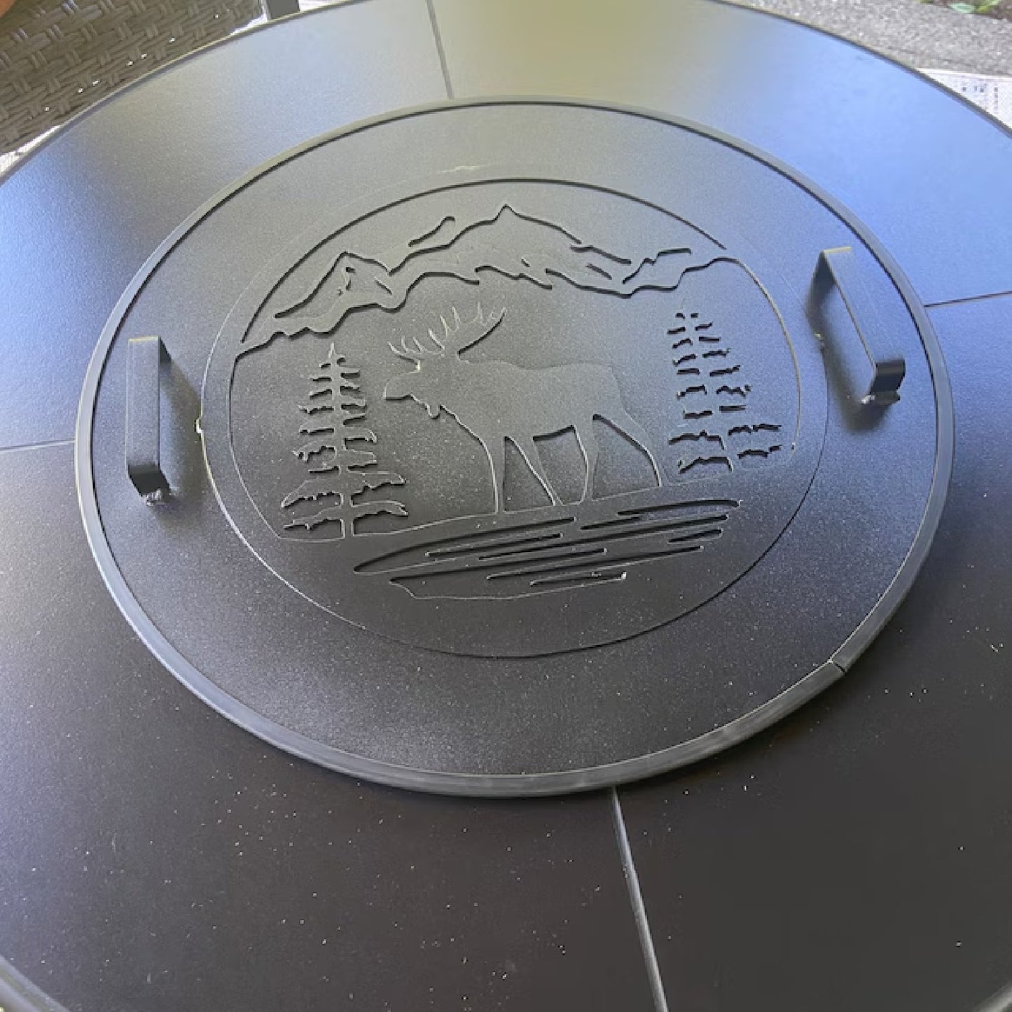 Monogrammed Fire Pit Snuffer Cover