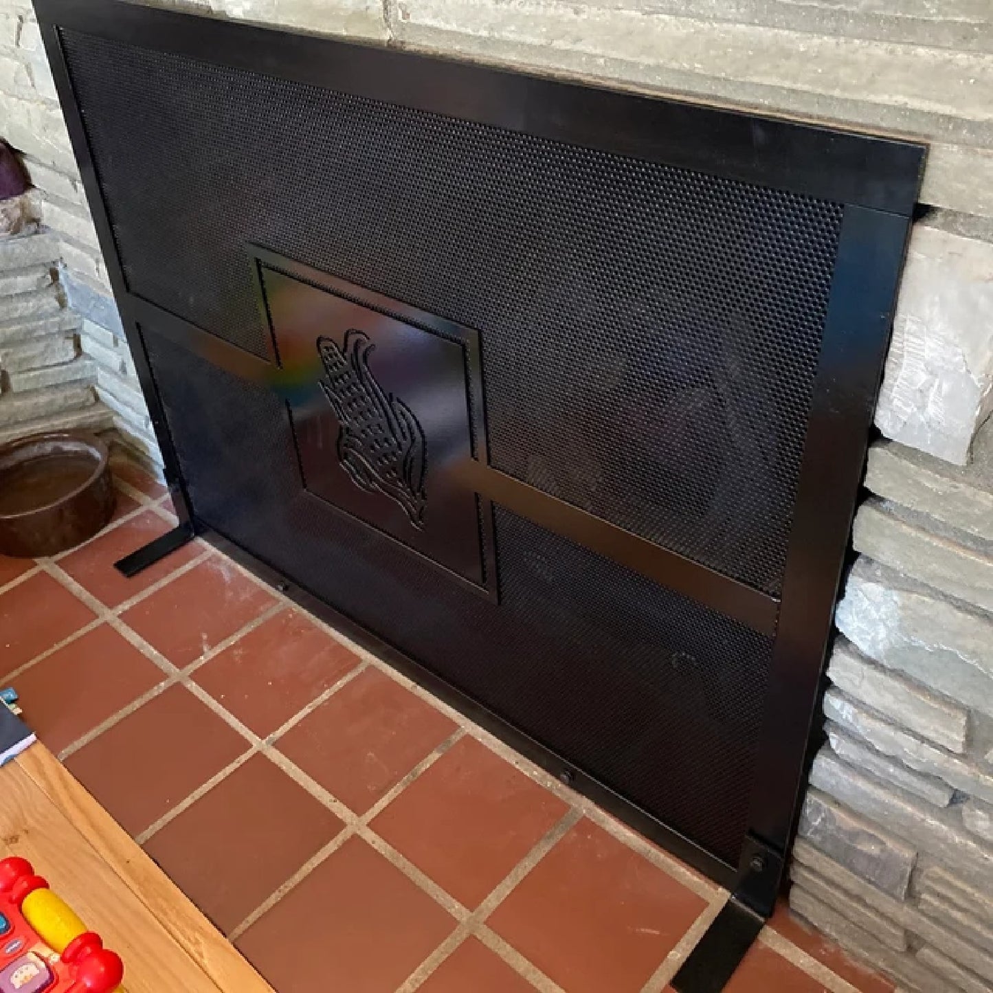 Fireplace Screen Customized with Logo