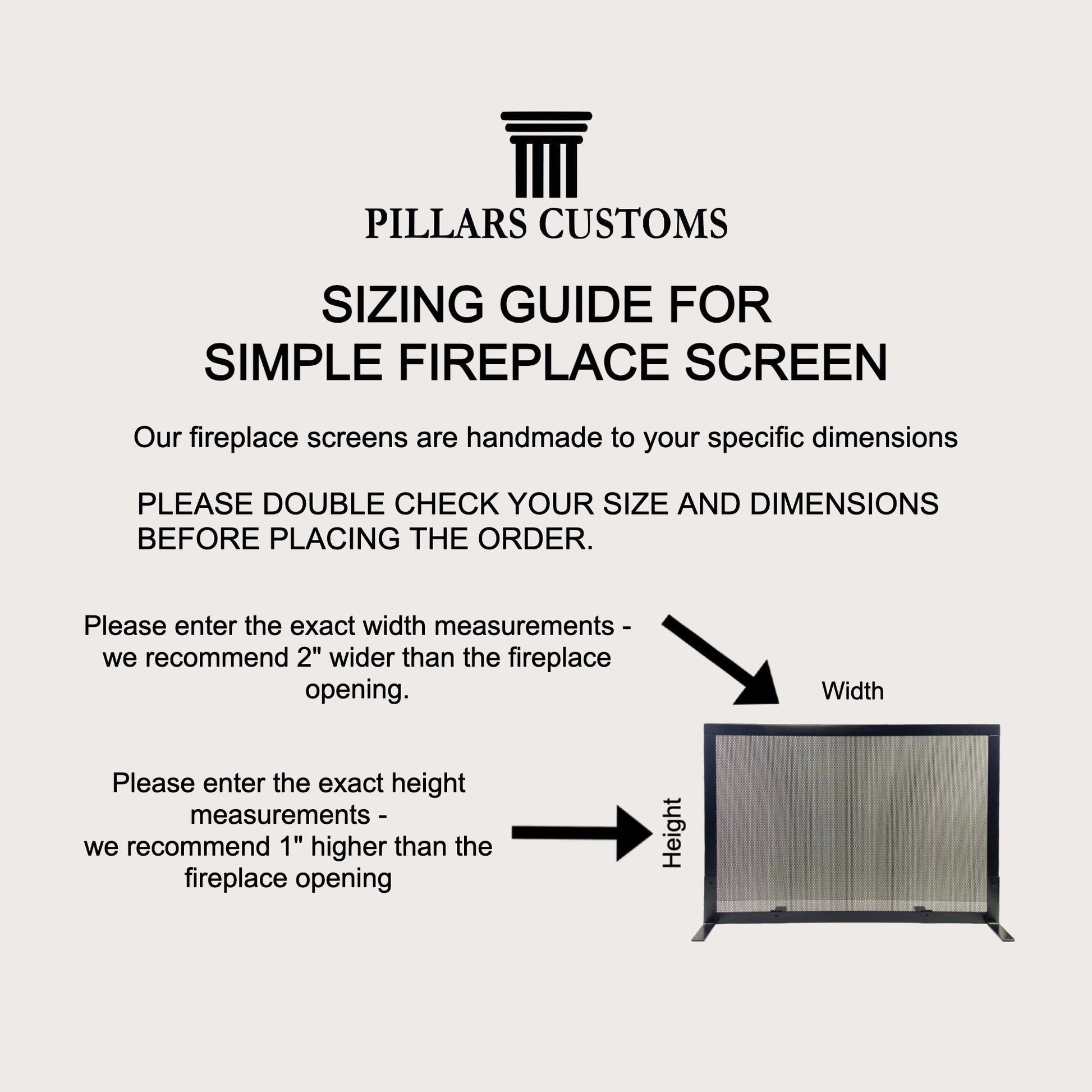 Sizing Guide for Fireplace Screen