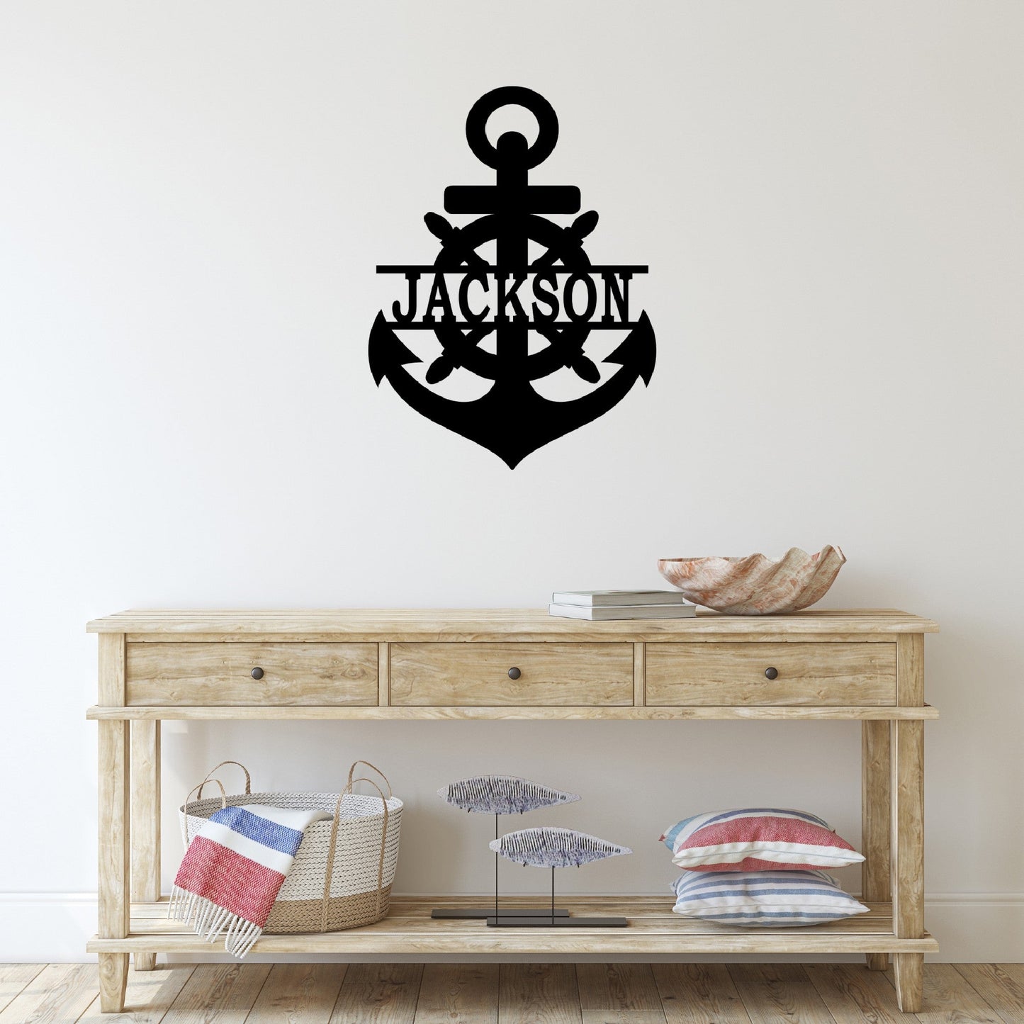 Custom anchor last name sign