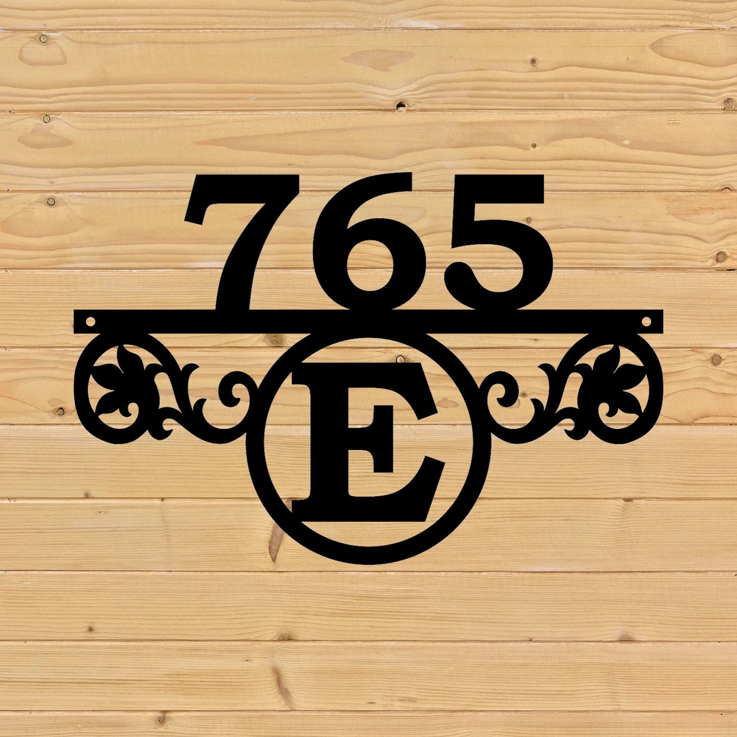 custom metal sign bottom letter monogram sign
