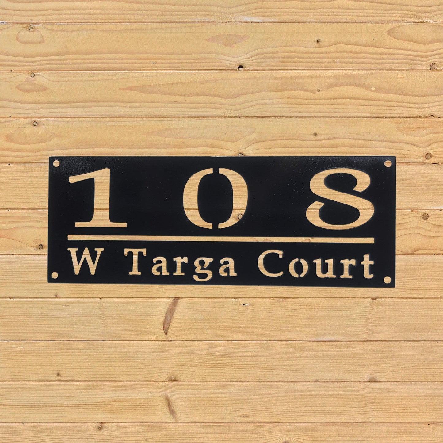 Custom Home Address Sign Black Paint