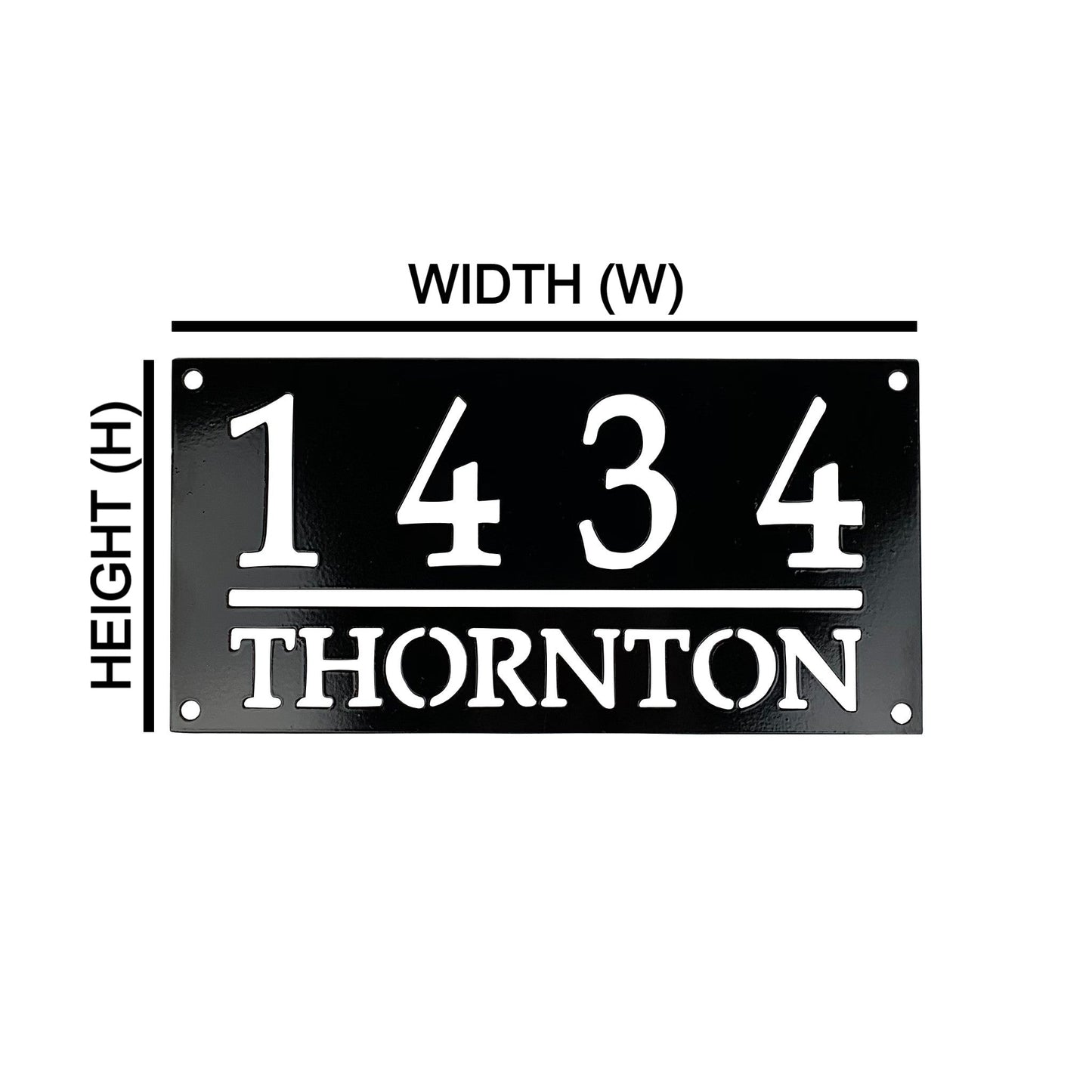 Horizontal Address Sign Dimensions