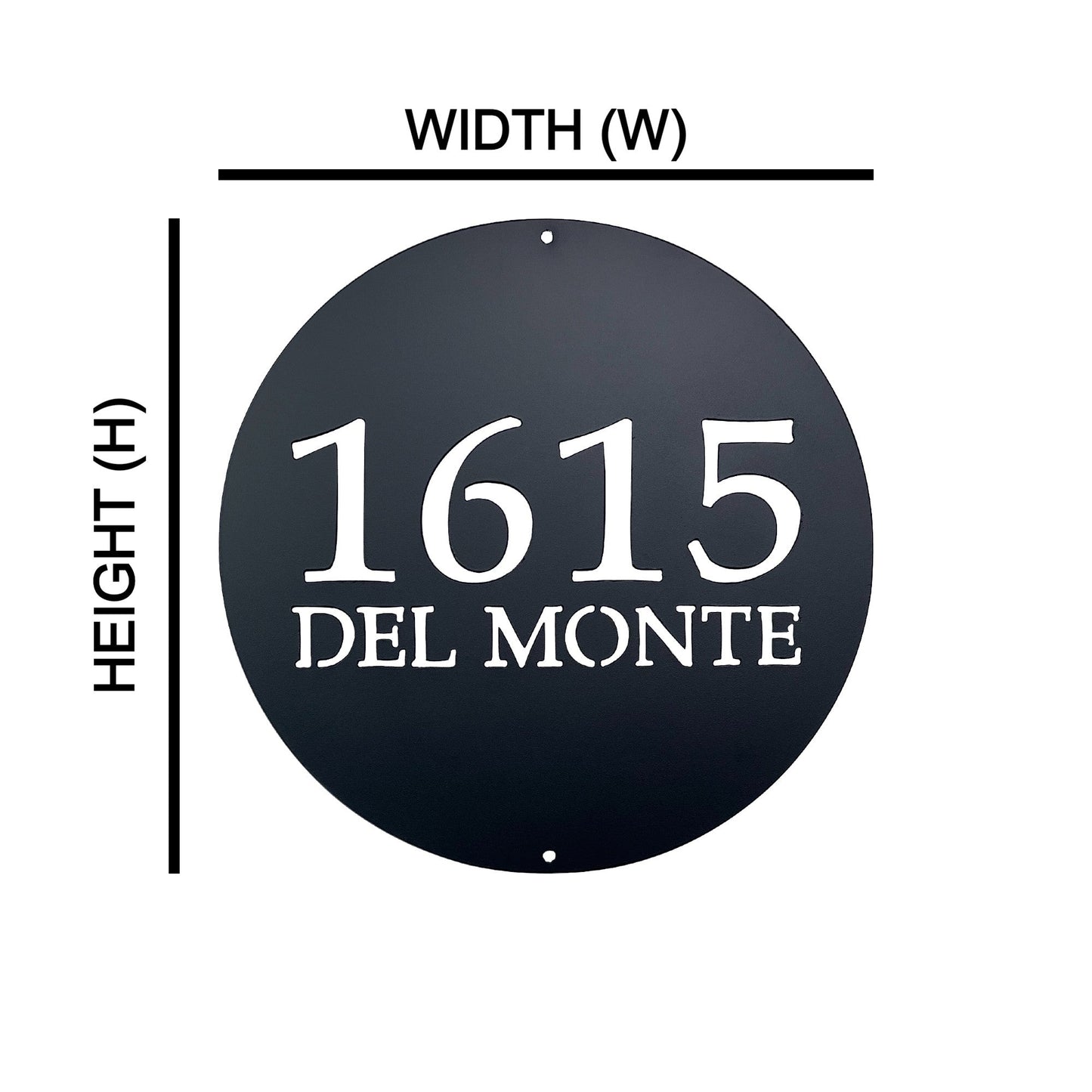 dimensions for home address signs