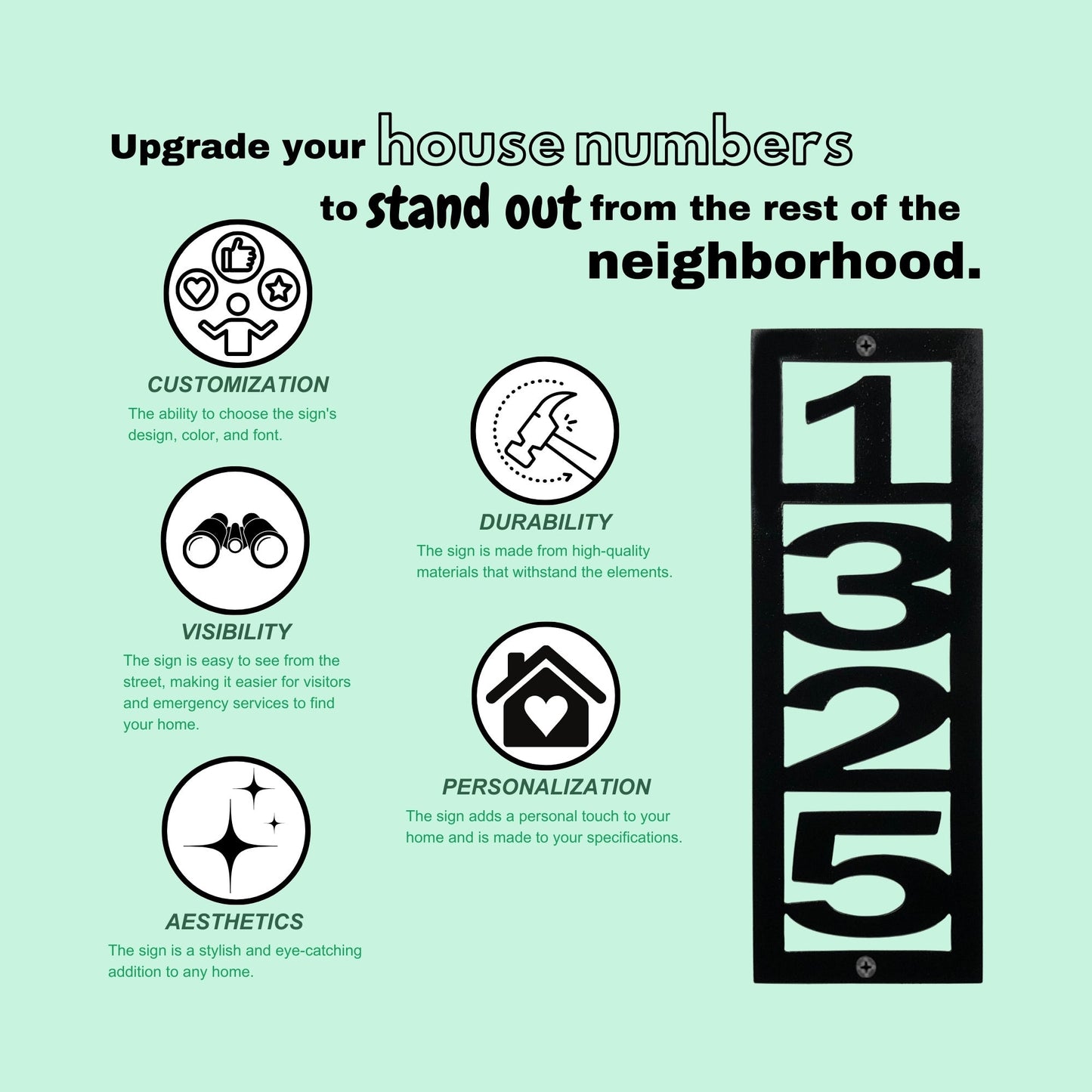 vertical house numbers benefits and features