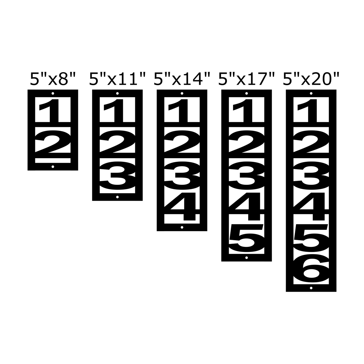 House Numbers Address Signs Dimensions