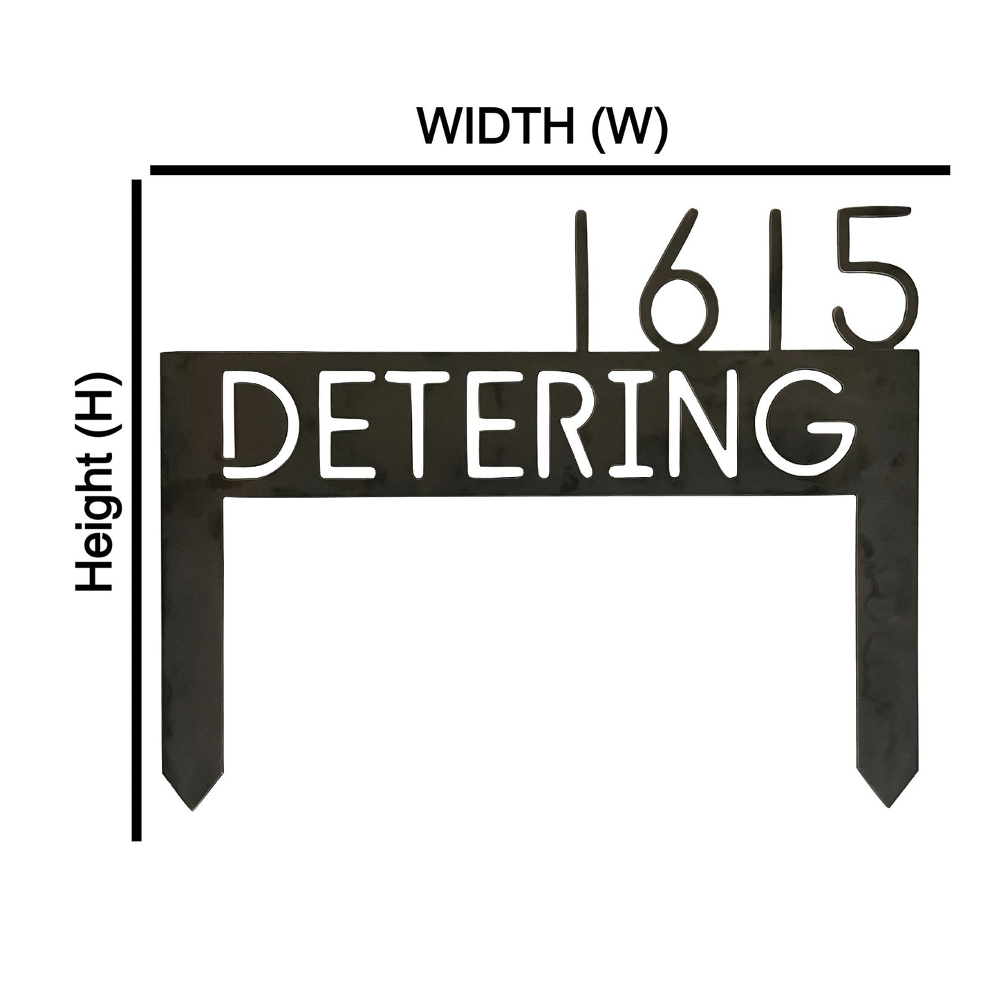 Custom lawn address sign metal dimensions