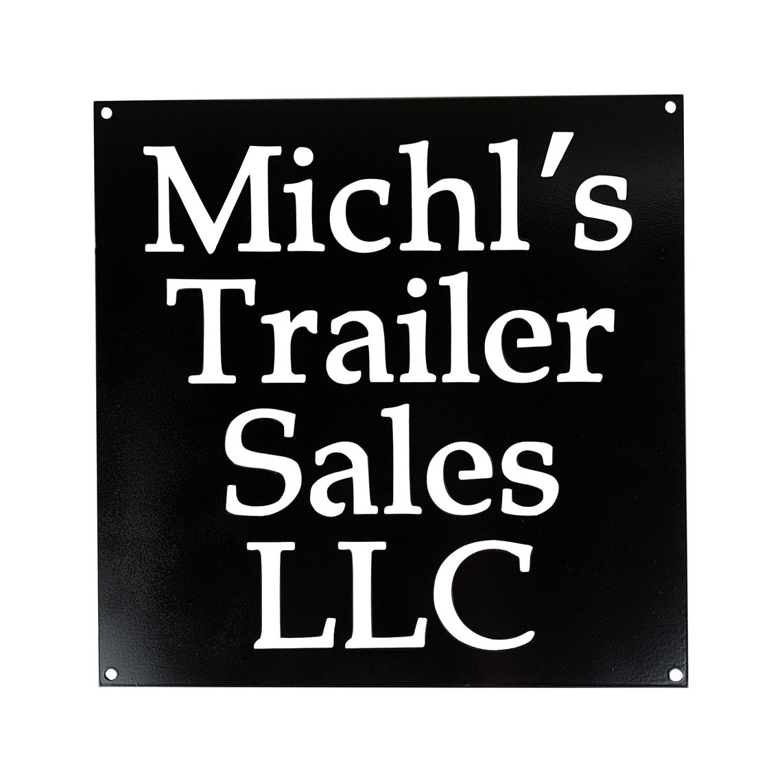 Custom Business Metal Sign Black