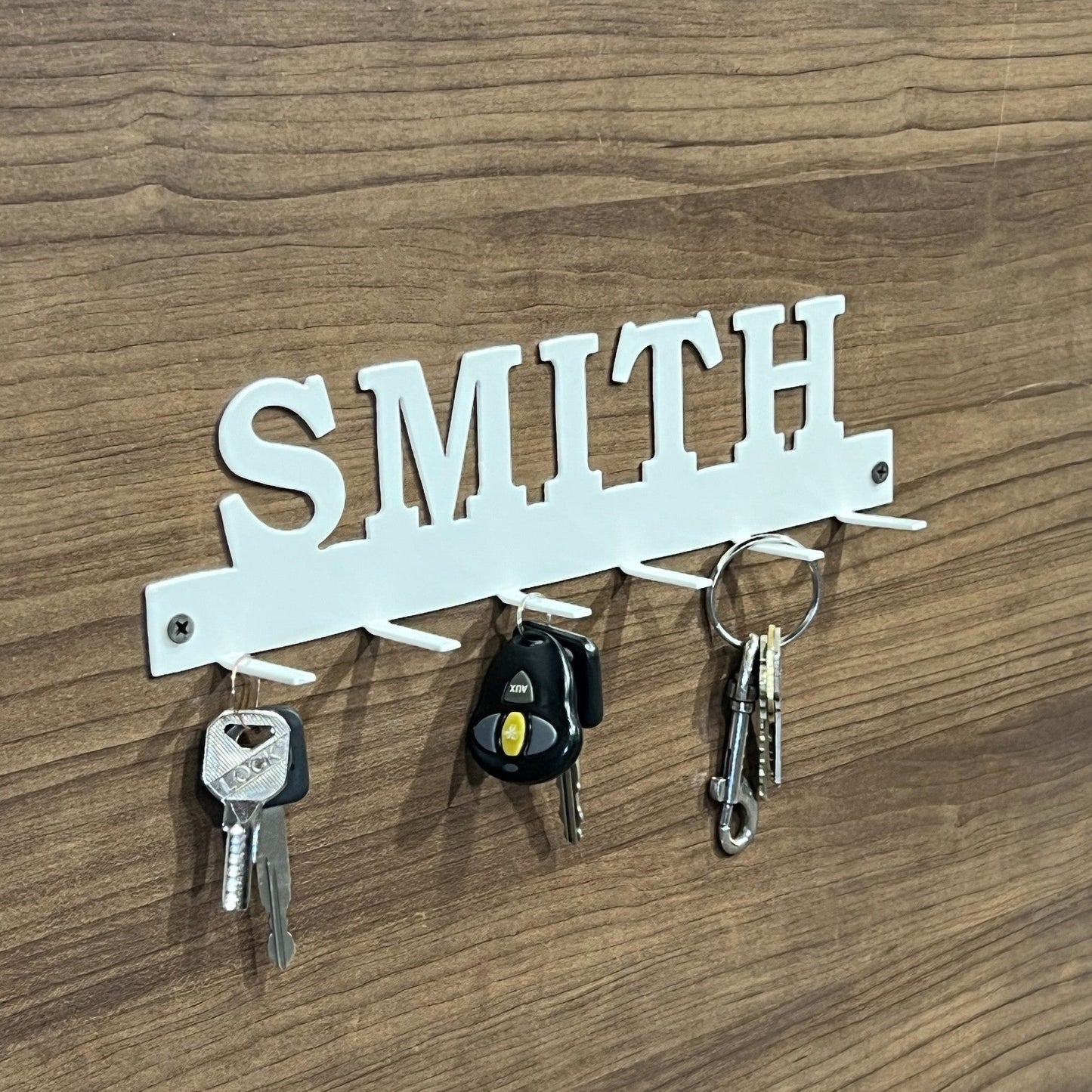 Key rack on wall