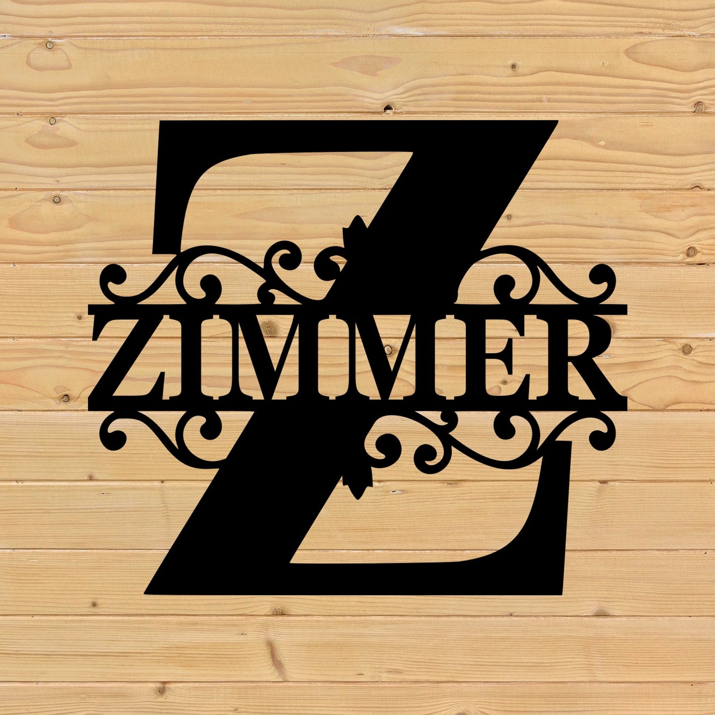 Custom Split Letter Name Sign Monogram