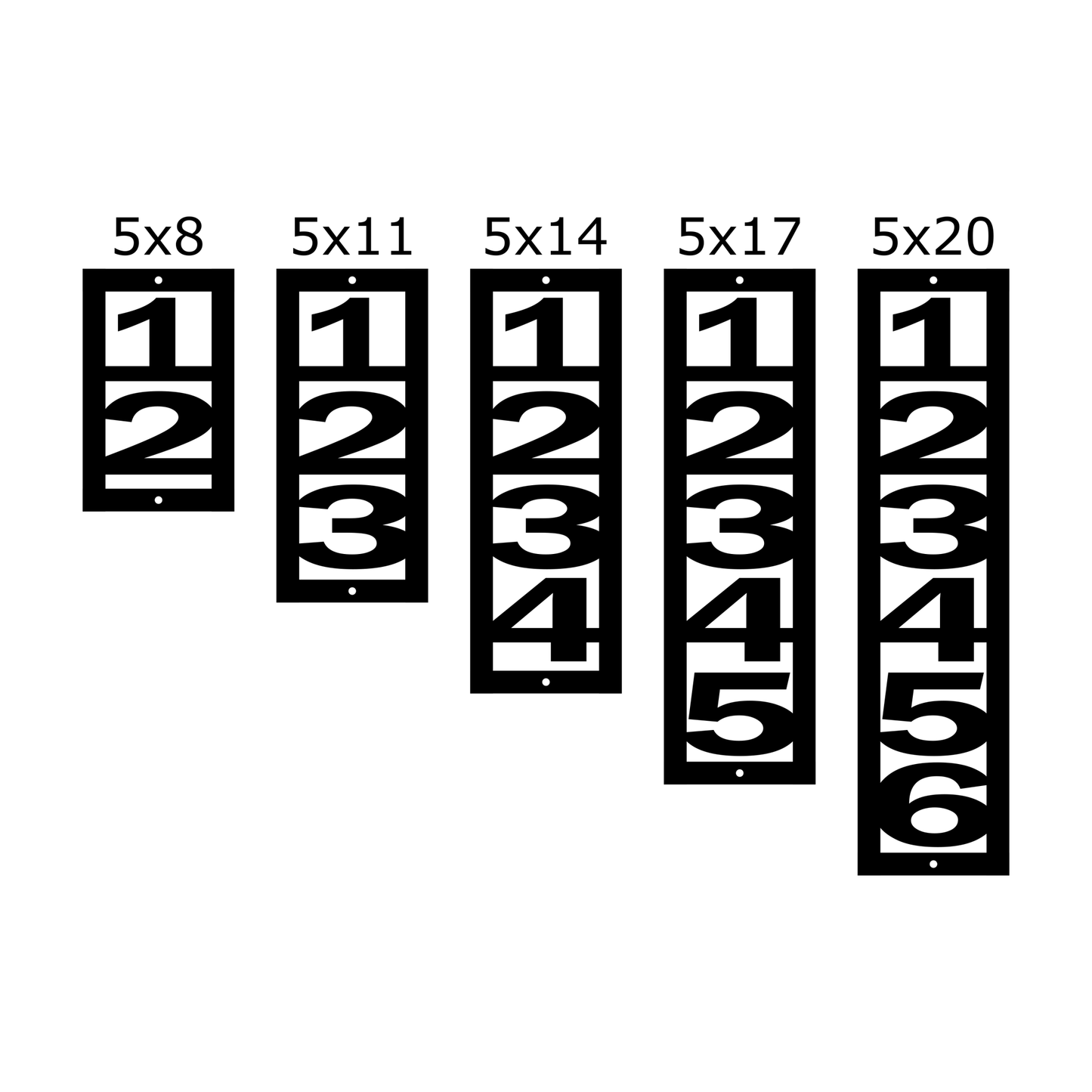 House Numbers Address Sign Dimensions