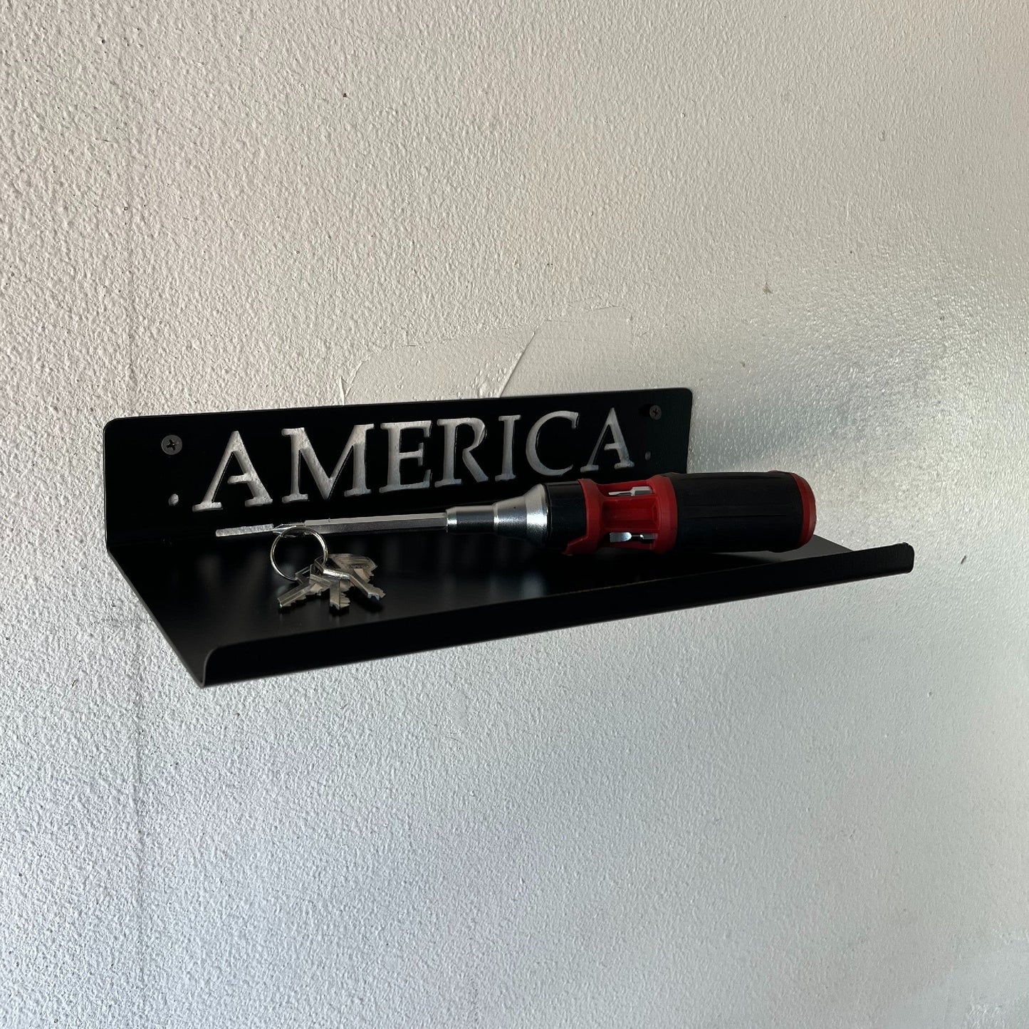 custom steel shelf tool holder with name