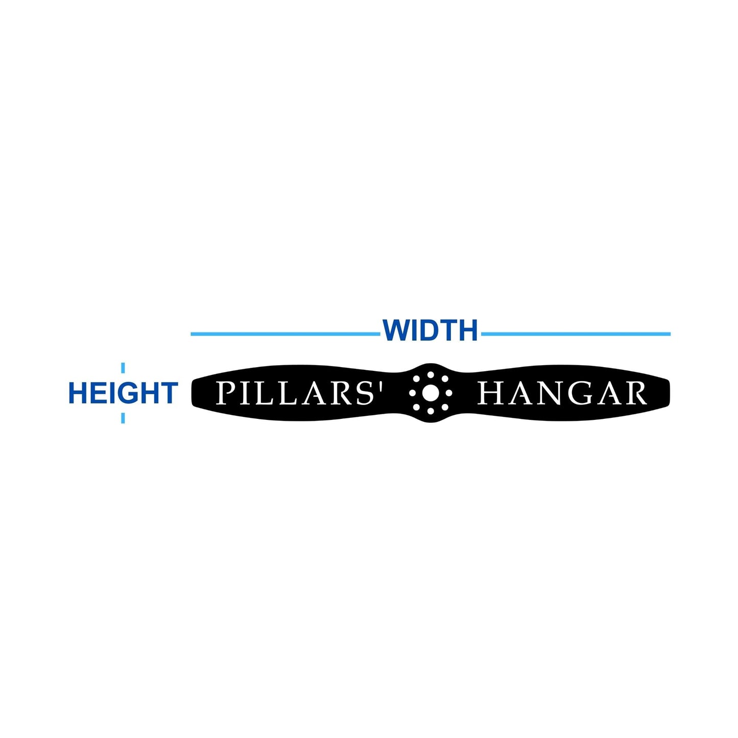 custom name metal prop design airplane dimensions