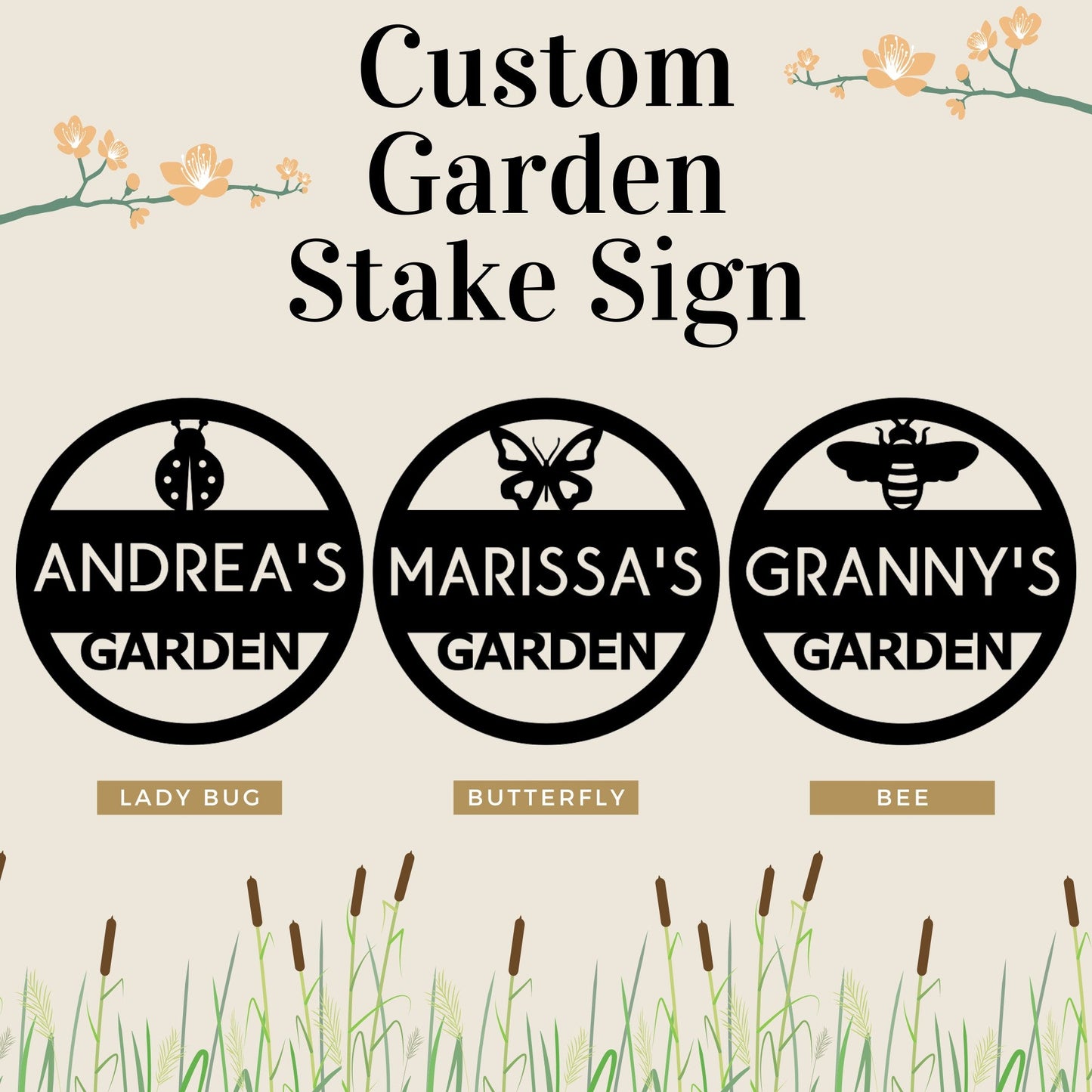 custom garden stake sign features and types
