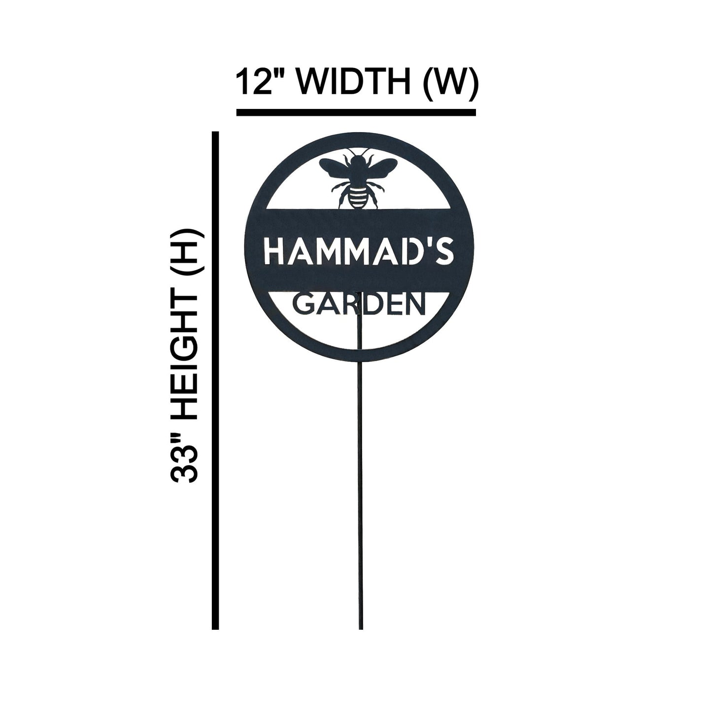 custom home garden stake sign dimensions