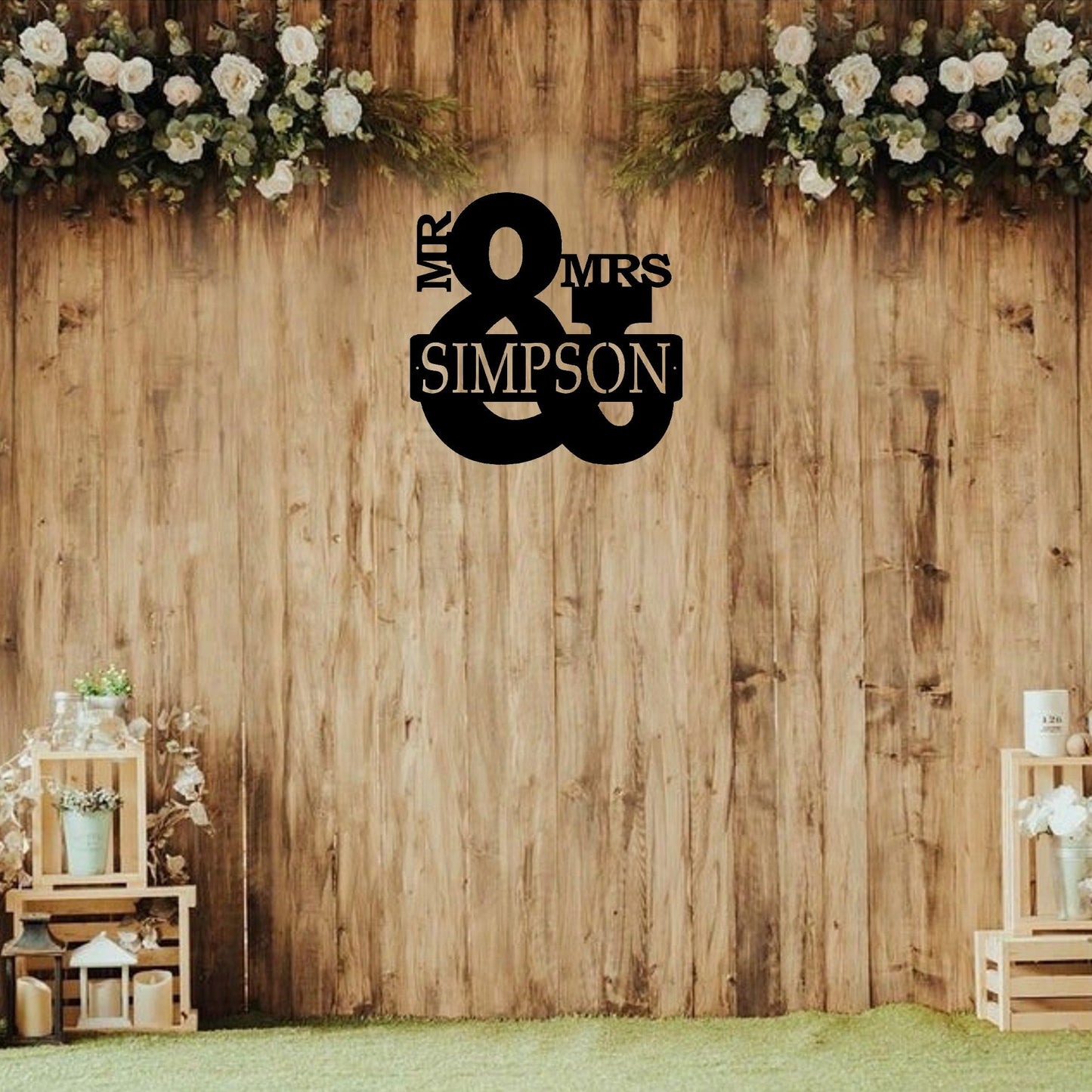 Mr. And Mrs. Custom Metal Sign
