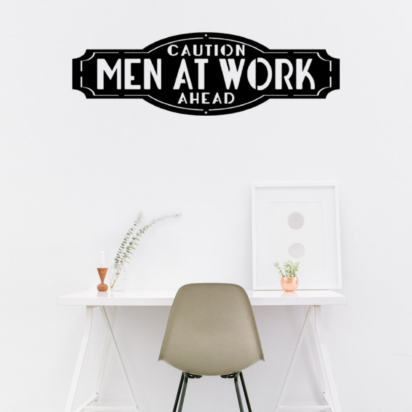 Brick House Custom Metal Sign Men at work