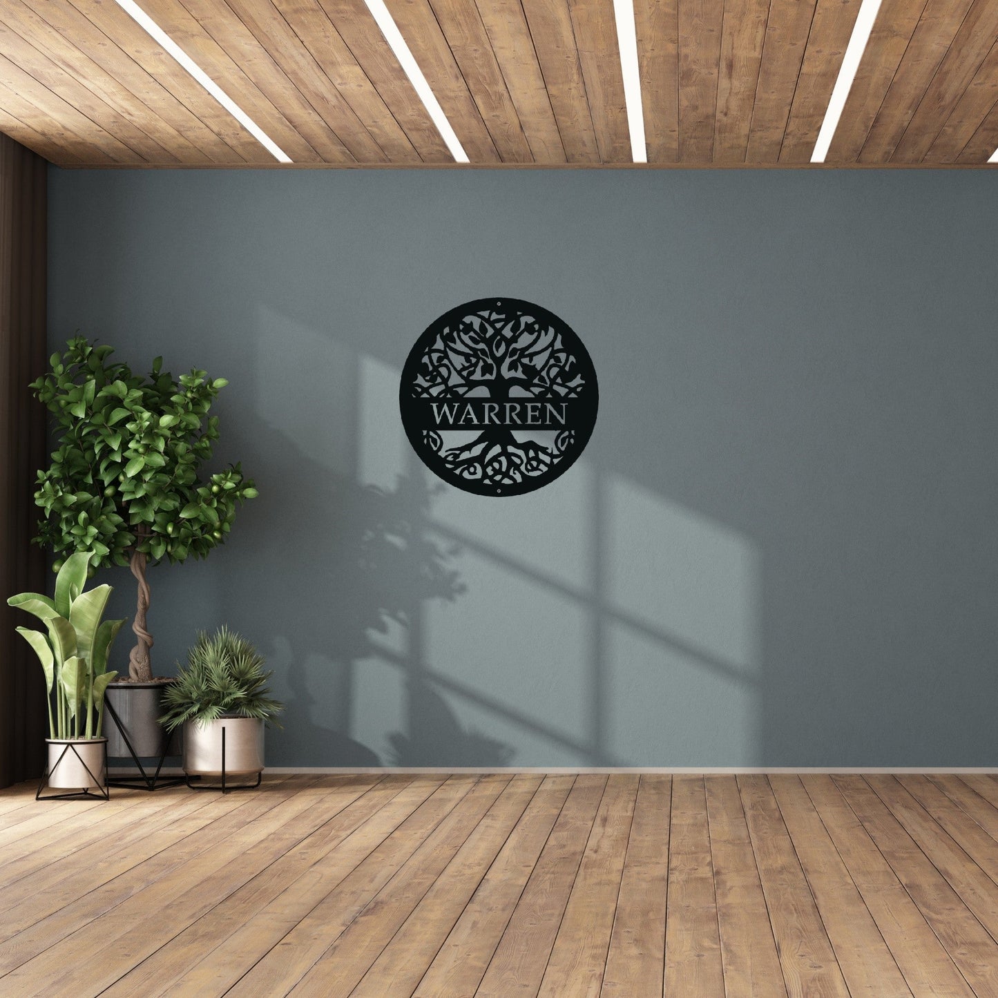 Tree of life custom metal sign with last name
