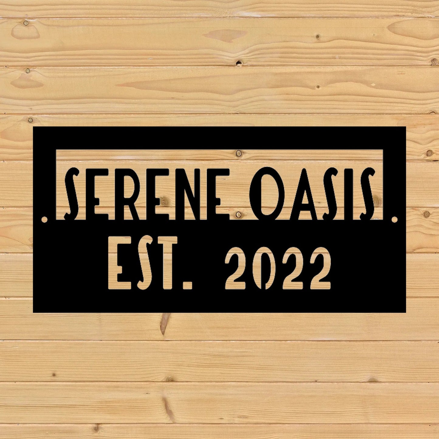 Home Rustic Wall Art Family Name Saying with Established Date