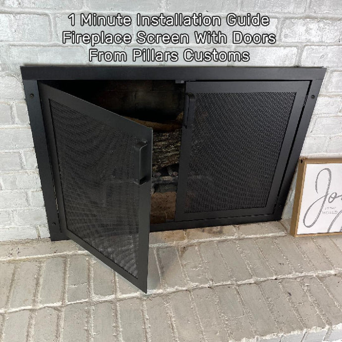 Fireplace Screen with Doors Assembly And Installation Guide