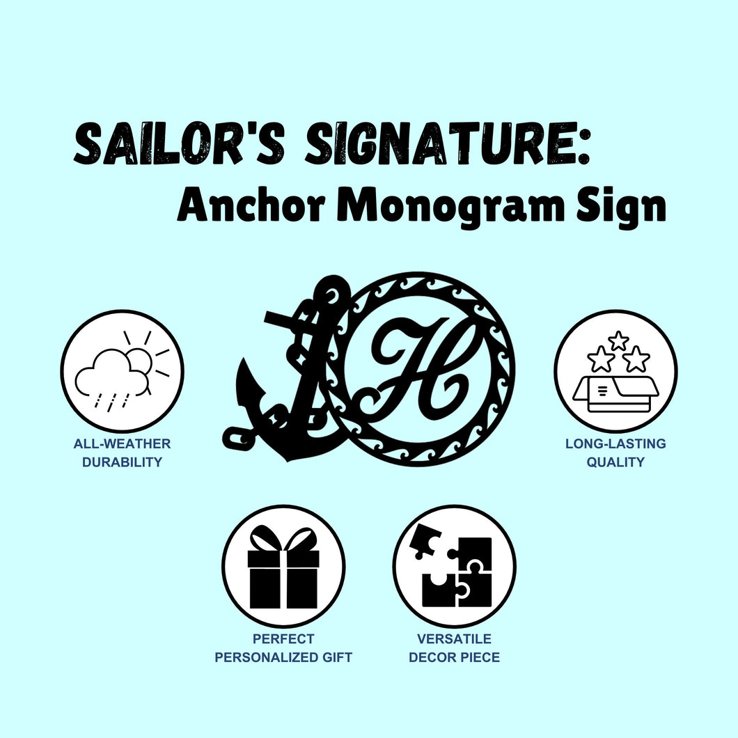 Features and benefits of metal sign monogram anchor