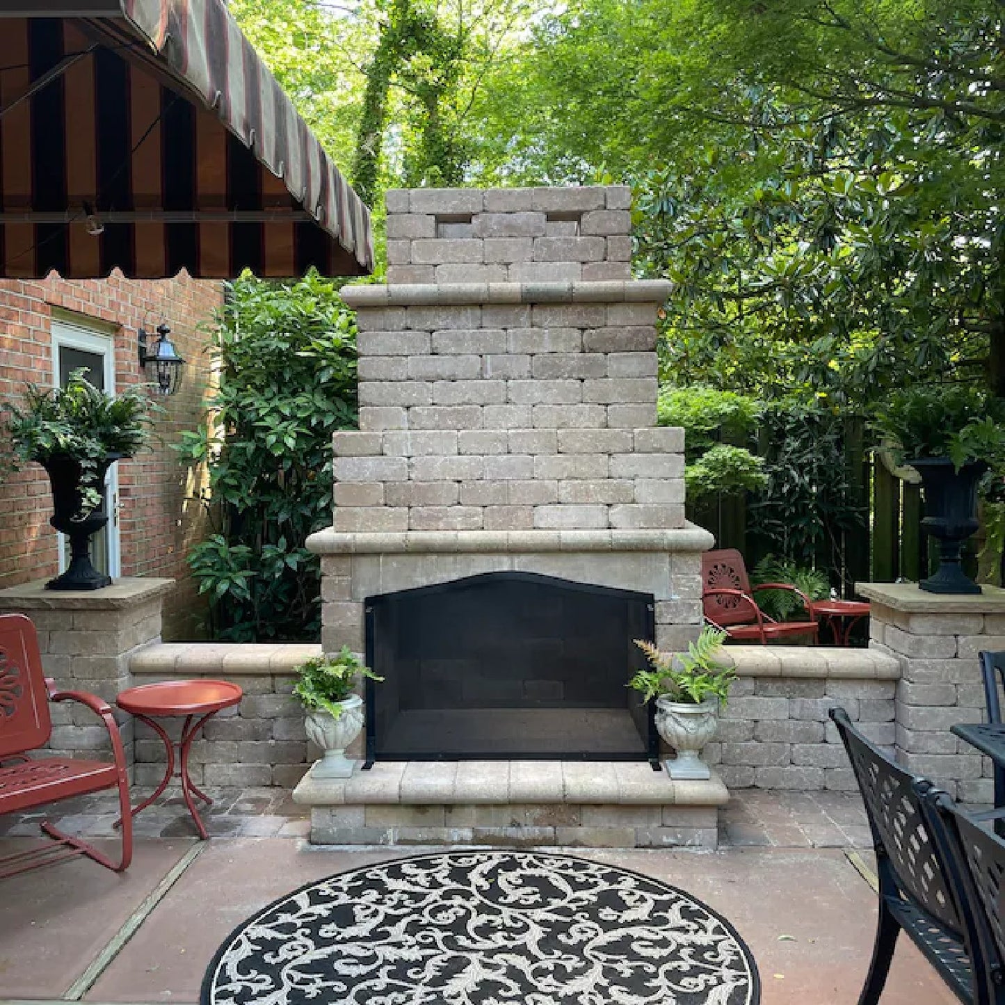 Custom Arched fireplace screen Simple Design made in USA