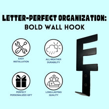 Load image into Gallery viewer, bold letter wall hook features