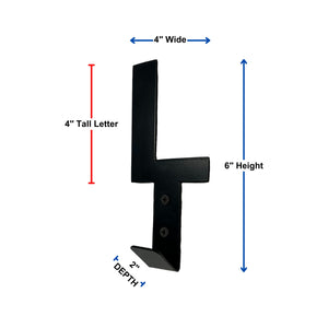 Bold letter wall hook dimensions