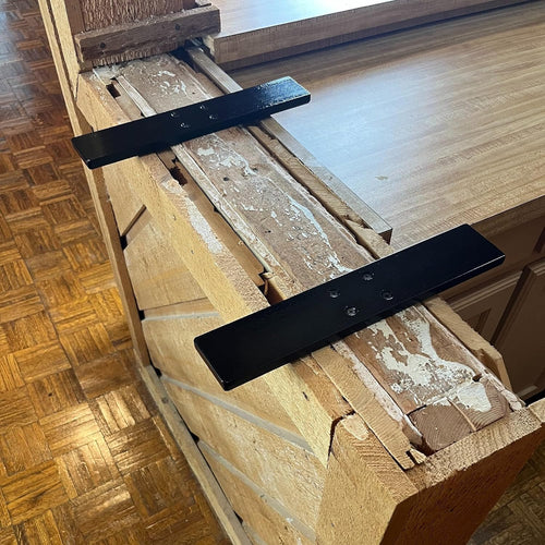 Center Mount Countertop Brackets for Granite Installed