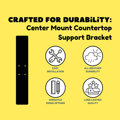 Center Mount Countertop Flat Support Bracket, Hidden Granite Countertop Floating Bracket