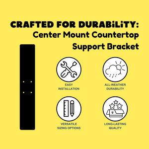 Center Mount Countertop Flat Support Bracket, Hidden Granite Countertop Floating Bracket