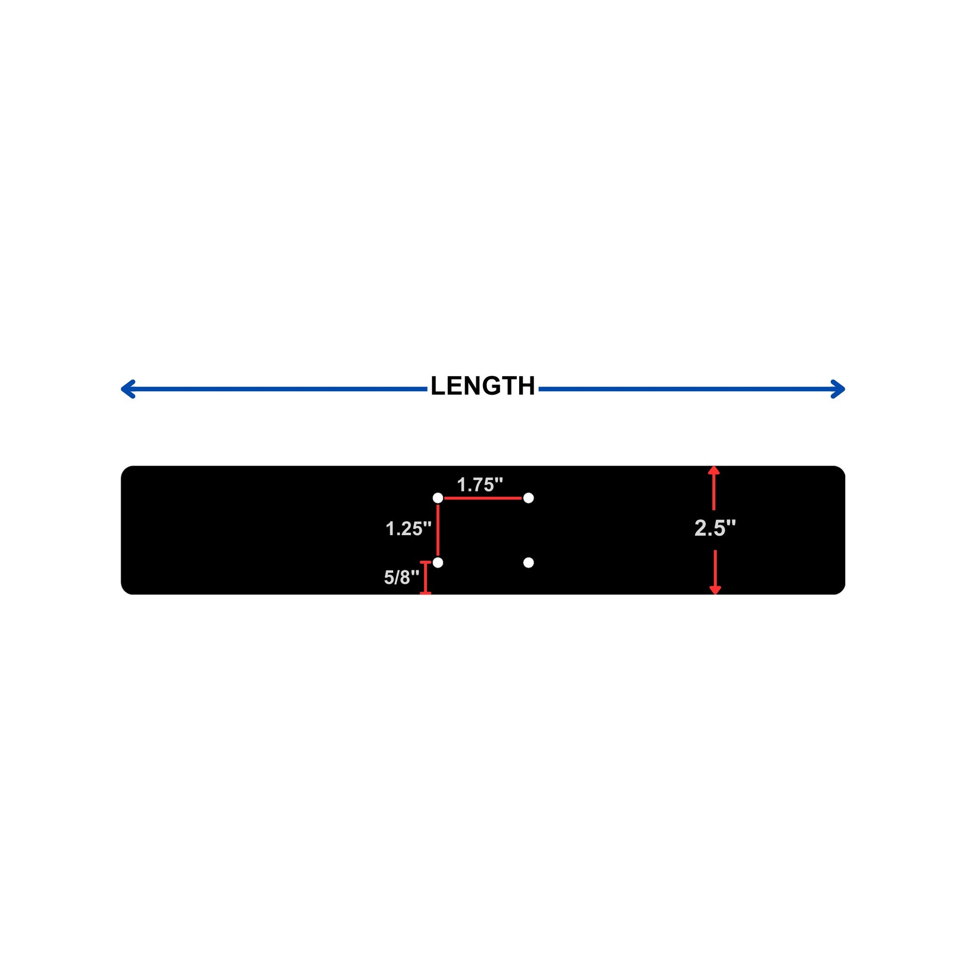 Center mount countertop support bracket dimensions