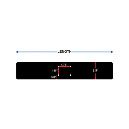 Center mount countertop support bracket dimensions