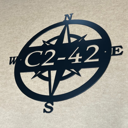 Compass Rose Address Sign Street House Numbers