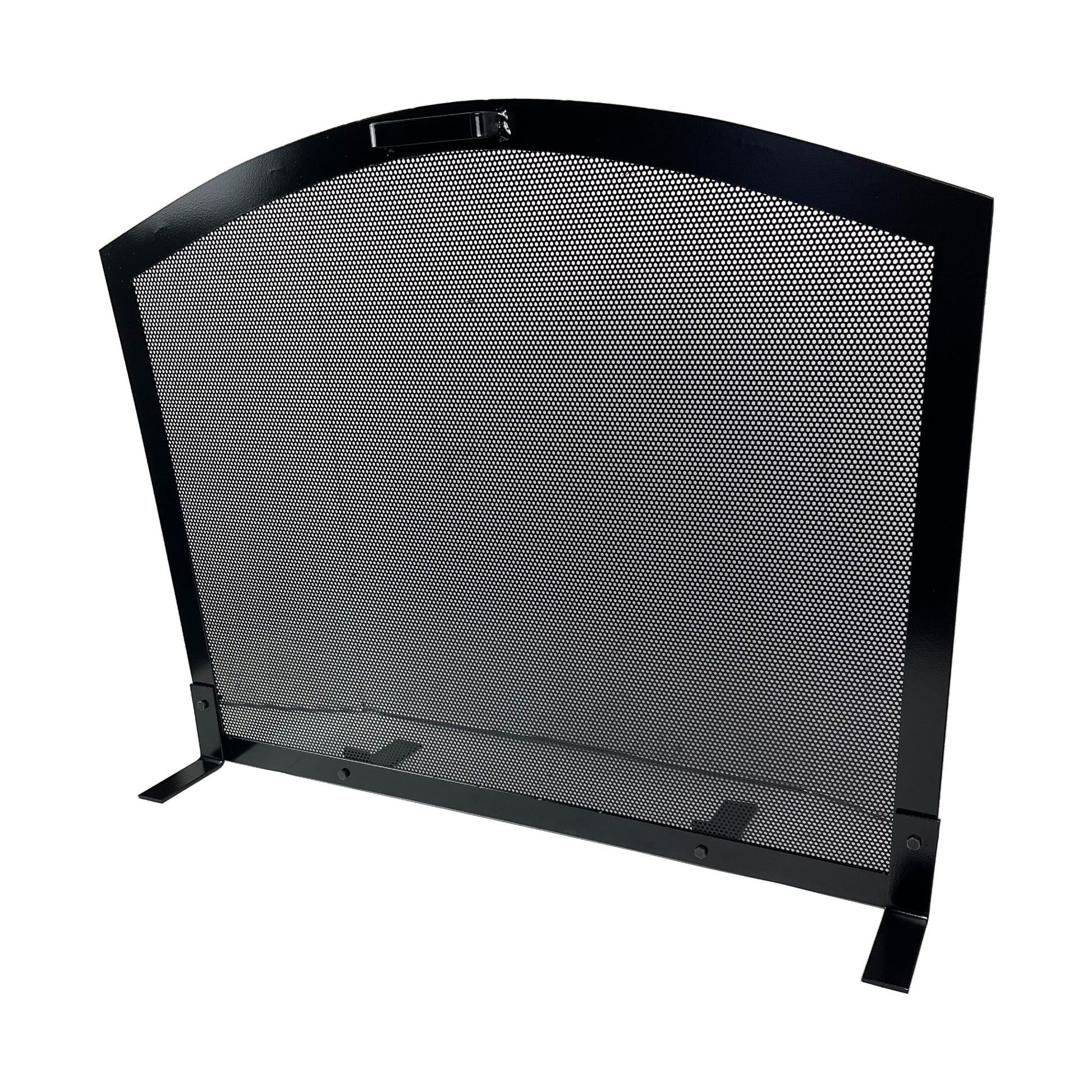 custom made fireplace arched screen with handles