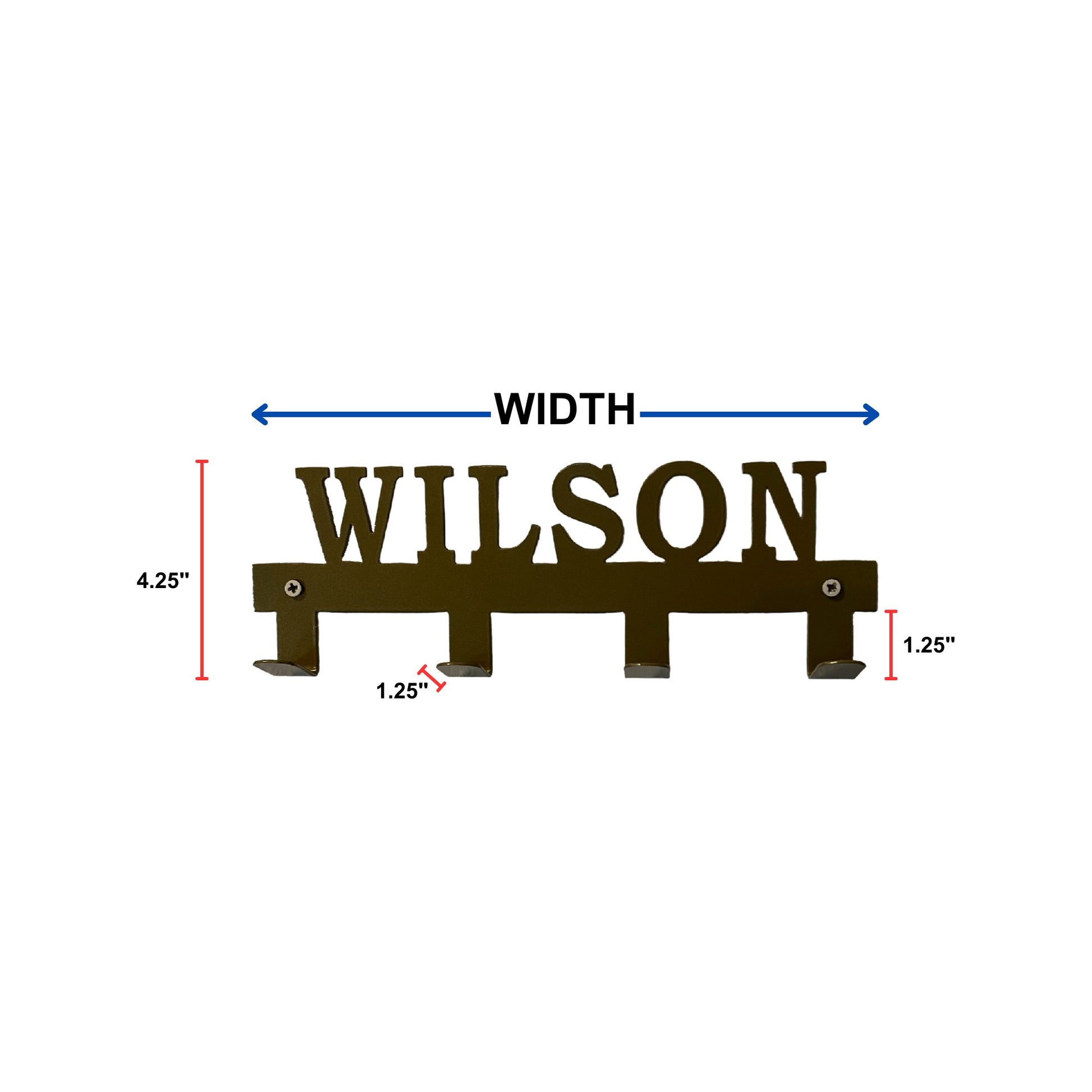 Custom Name Hook and Coat Rack Dimensions