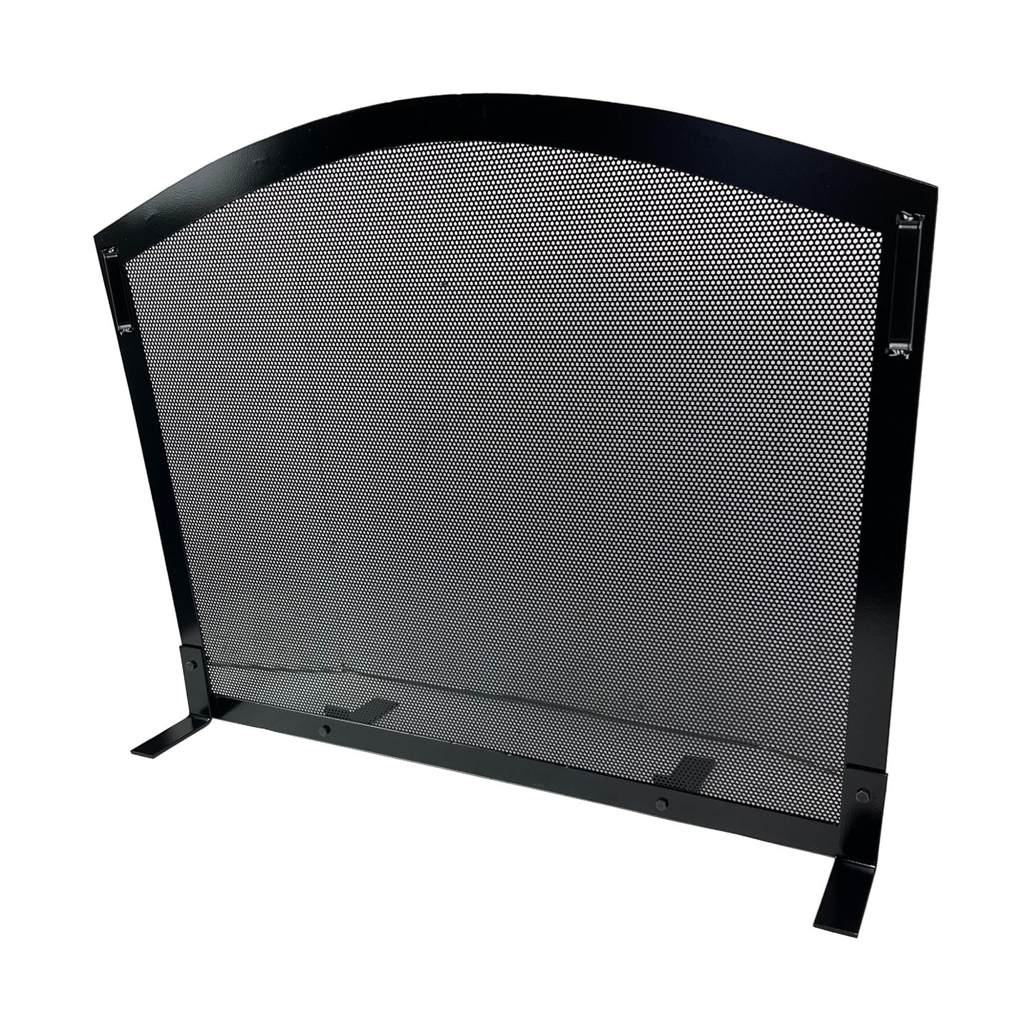 custom made fireplace arched screen with handles