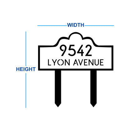 Double Layer Luxury Address Yard Sign Dimensions