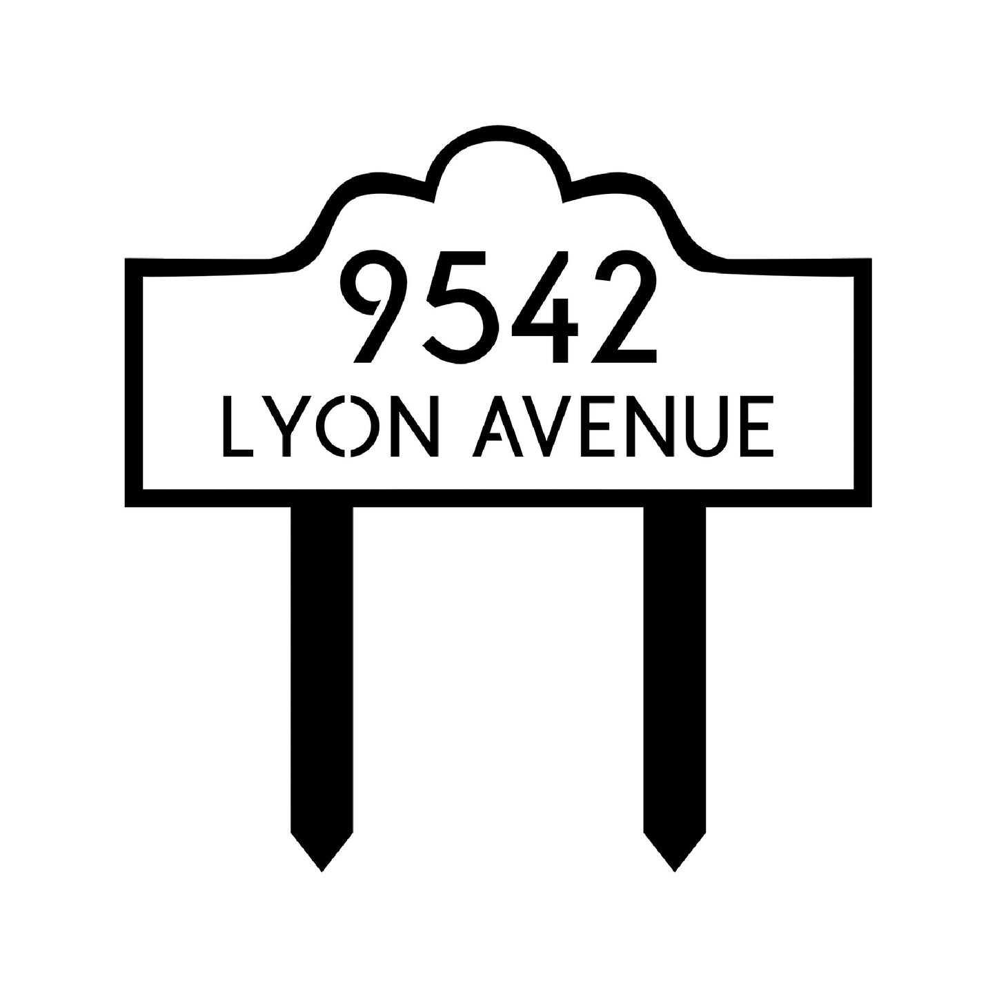 Double Layer Luxury Address Yard Sign