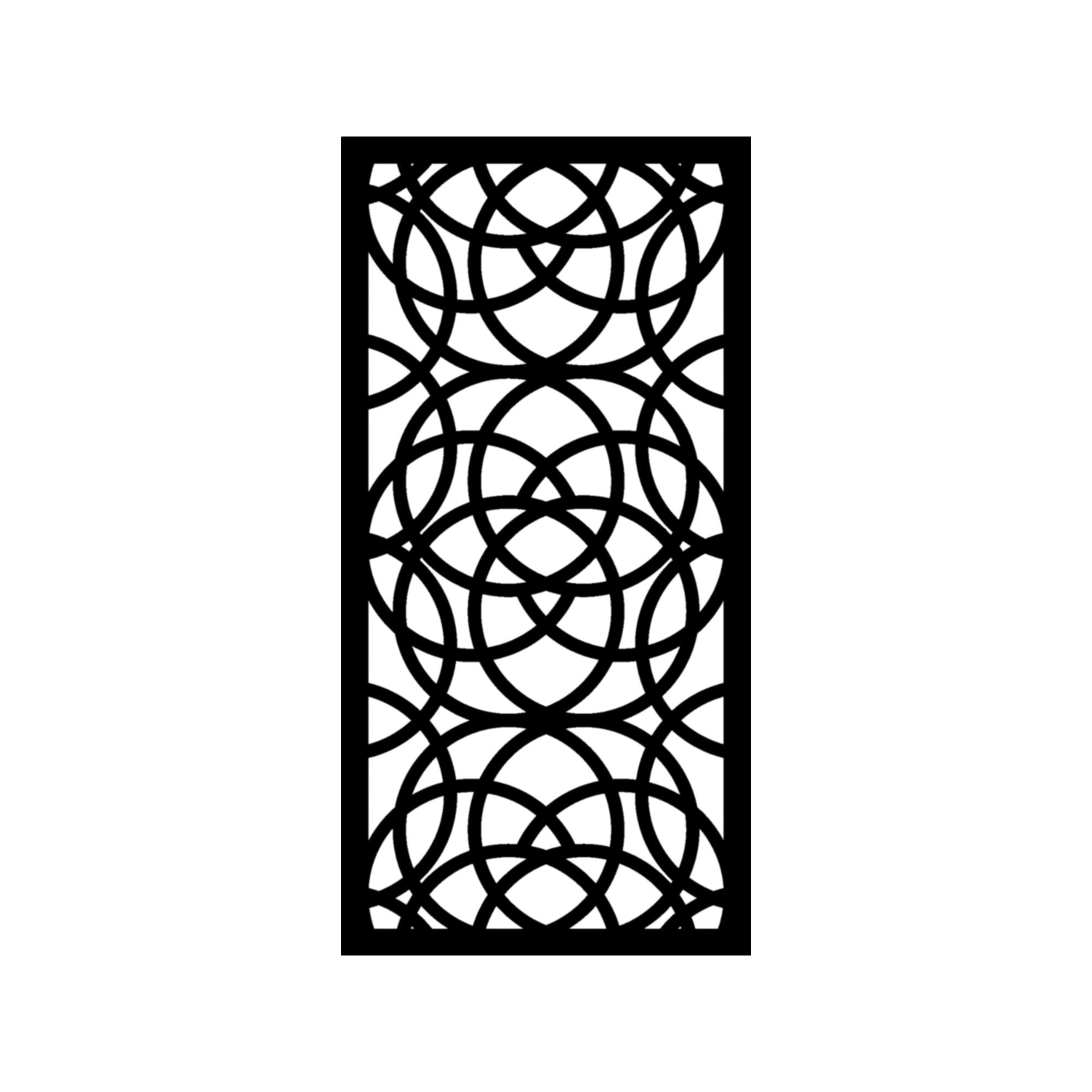 The Ellara Metal Wall Art on a white background presents a modern and minimalistic aesthetic with a bold, graphic appeal.