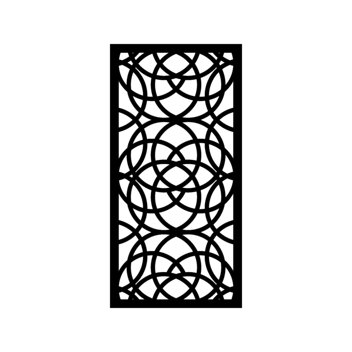 The Ellara Metal Wall Art on a white background presents a modern and minimalistic aesthetic with a bold, graphic appeal.