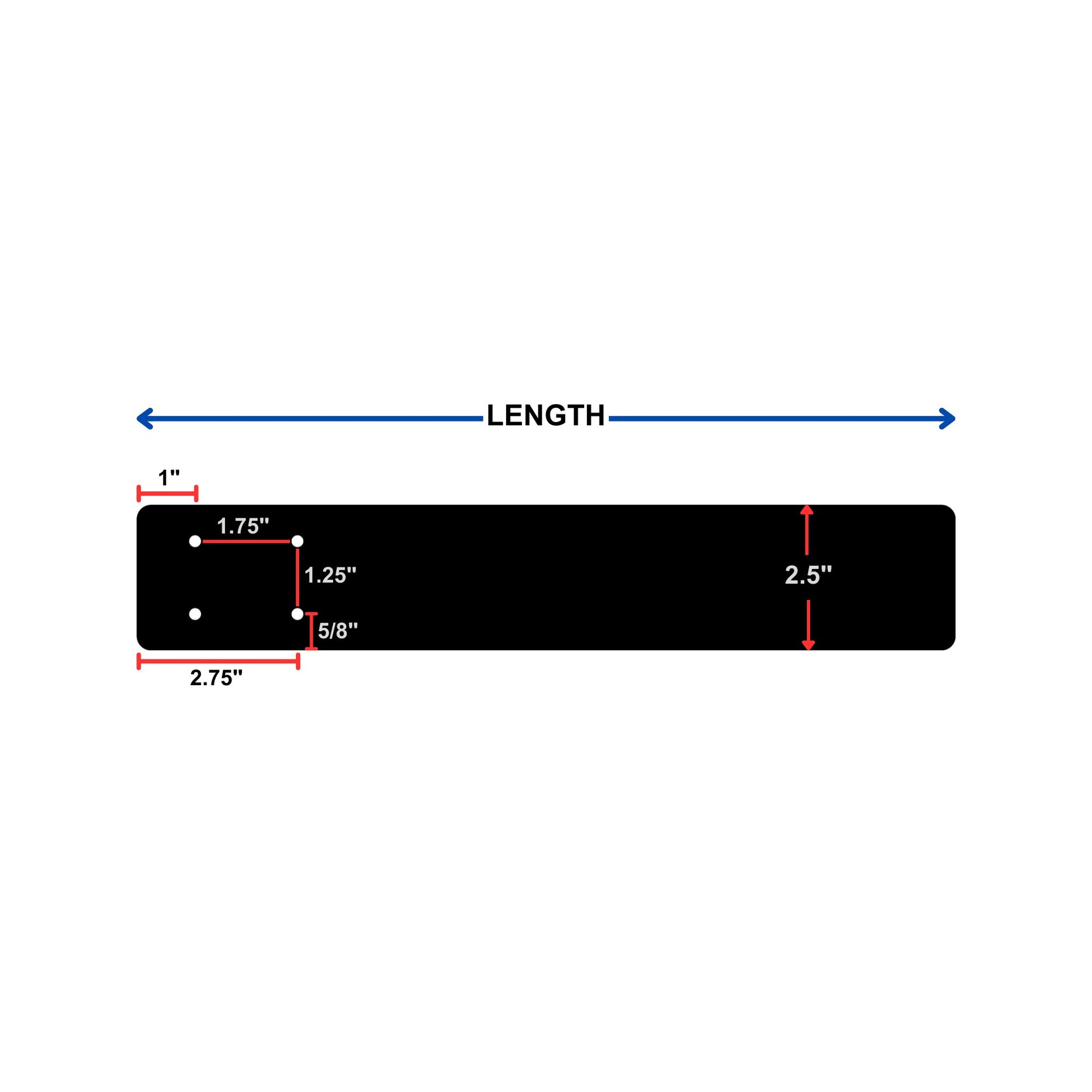 Flat countertop bracket sizing
