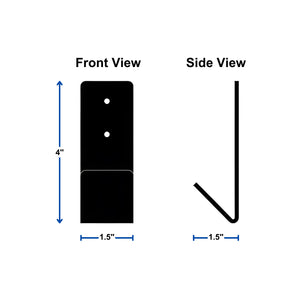 Fold over wall hook dimensions