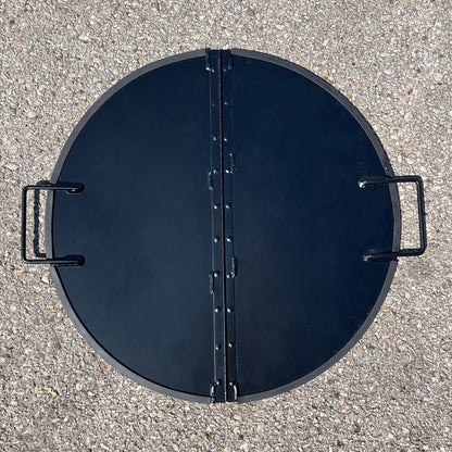 Steel foldable snuffer for fire pit