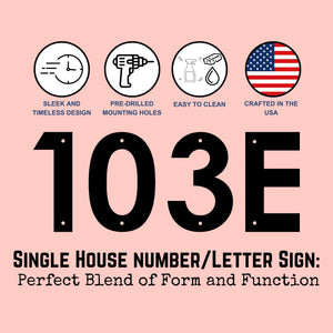 Modern Metal House Numbers and Letters, Customized Sleek Individual Address Numbers, Contemporary Individual Home Numbers and Letters, Made in USA