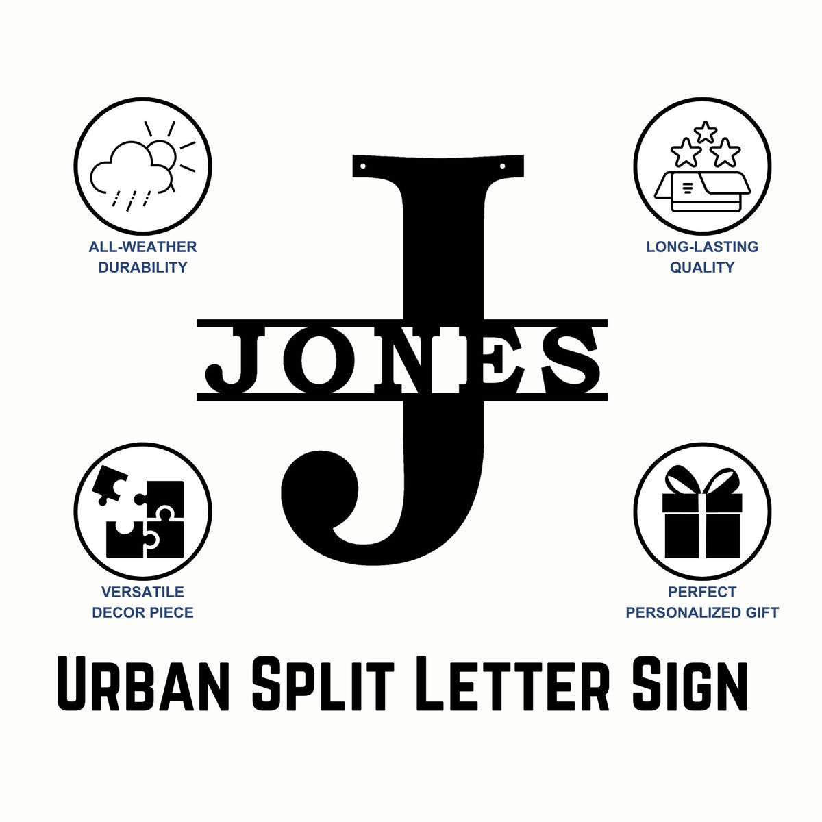 Split Kit Signs Modern Style Split Letter Sign, Elegant Monogram Décor for Home Office ...