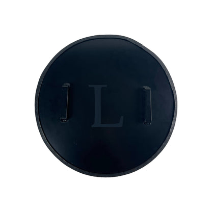 Fire pit snuffer lid customized with custom letter